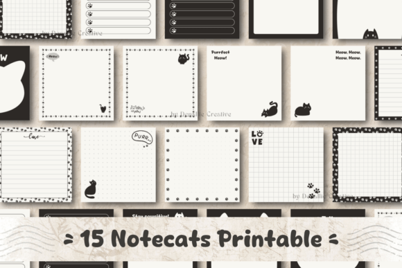 Download Black Cat Notepad Printable - Notepad Collection