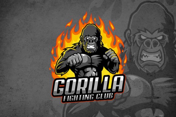 Download Gorilla Fighting Club Vector Logo - Fighting Collection