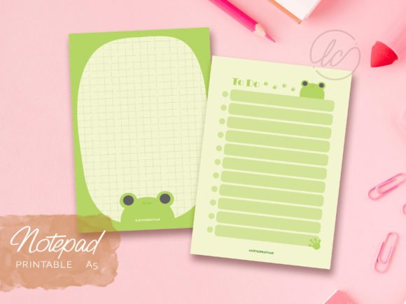 Download Printable Froggie Notepad - Premium Resources