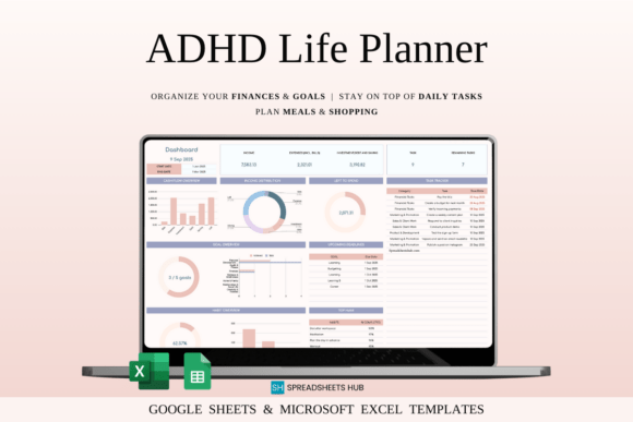 Download ADHD Planner Spreadsheet Template - Adhd planner Collection