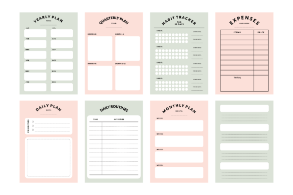 Download Printable Planner &amp; Notepad Template Set - Notepad Collection