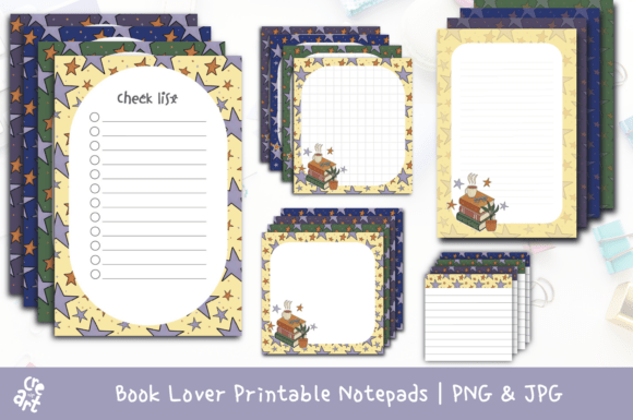 Download Book Lover Printable Notepads - Premium Resources