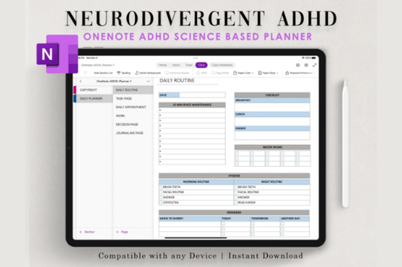 Download ONENOTE Adhd Planner - Adhd planner Collection