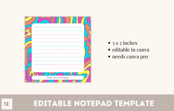 Download Color Your Day Happy Notepad Template - Notepad Collection