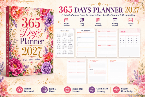 Download 365 Days Planner 2027 - 365 days planner Collection