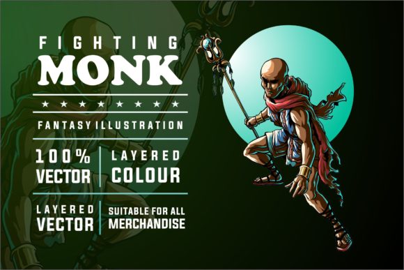 Download Fighting Monk Vector - Fighting Collection