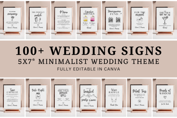 Download Minimalist Wedding Signs Template - Premium Resources